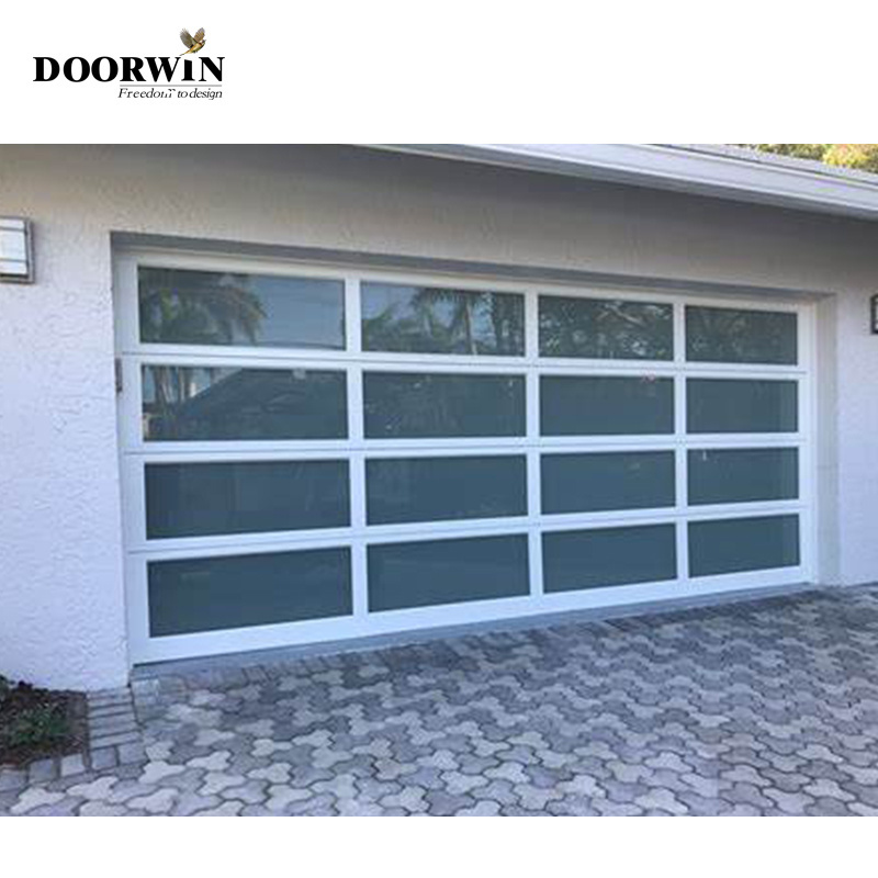 USA Aluminum Automatic Garage Doors For Sale Tempered Glass Garage Door Residential Automatic Garage Doors