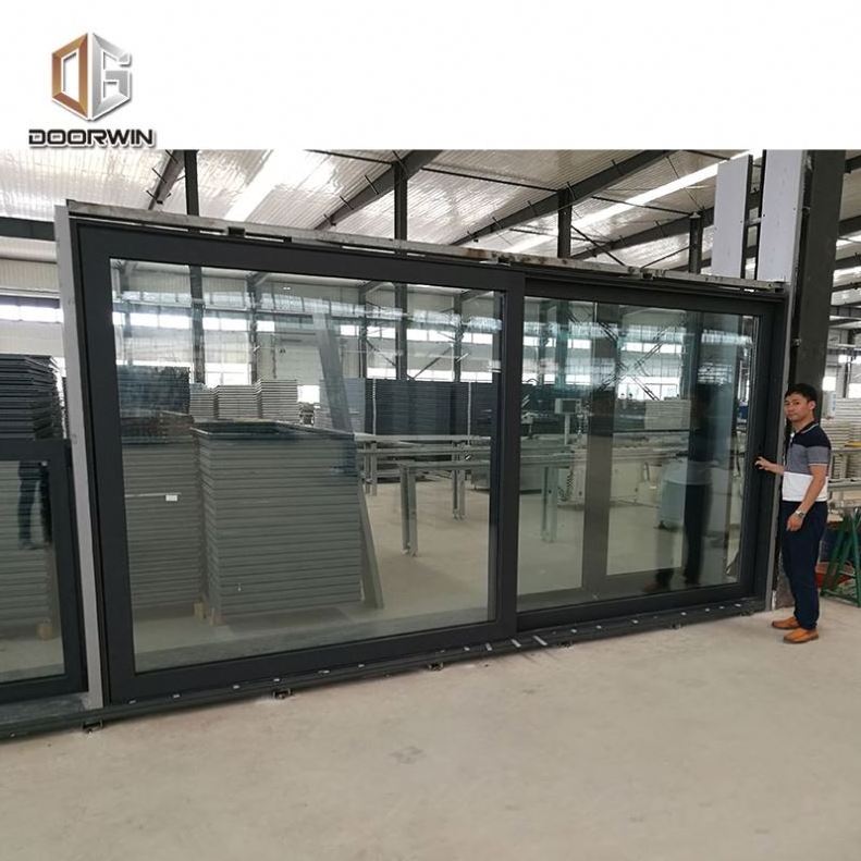 American hot sale SGCC IGCC 3 glasses sound proof aluminium sliding glass door for sea-view room