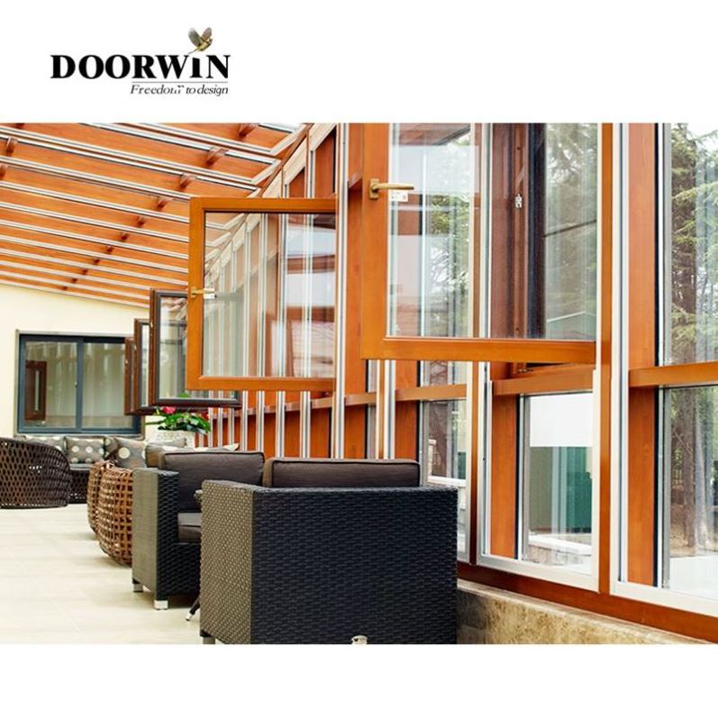 Doorwin Top Low-e Conservatory Reflective Sunbathe low-E glass for solarium Garden Conservatory Window aluminium glass sunroom