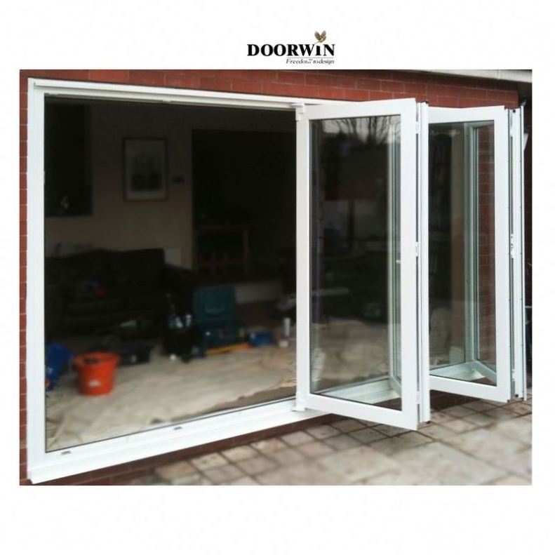 China Big Factory Good Price Depot & home Bifold Door Aluminium Folding Patio Double Glass Aluminium Bifold Door