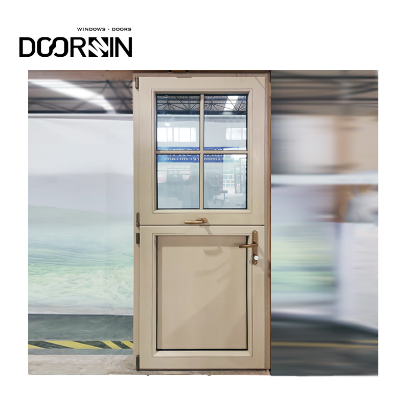 Doorwin Hot Sale Interior Wood Door Solid Wood Design Double Glazed With Low-E Dutch Door Made Of Walnut For Bedroom