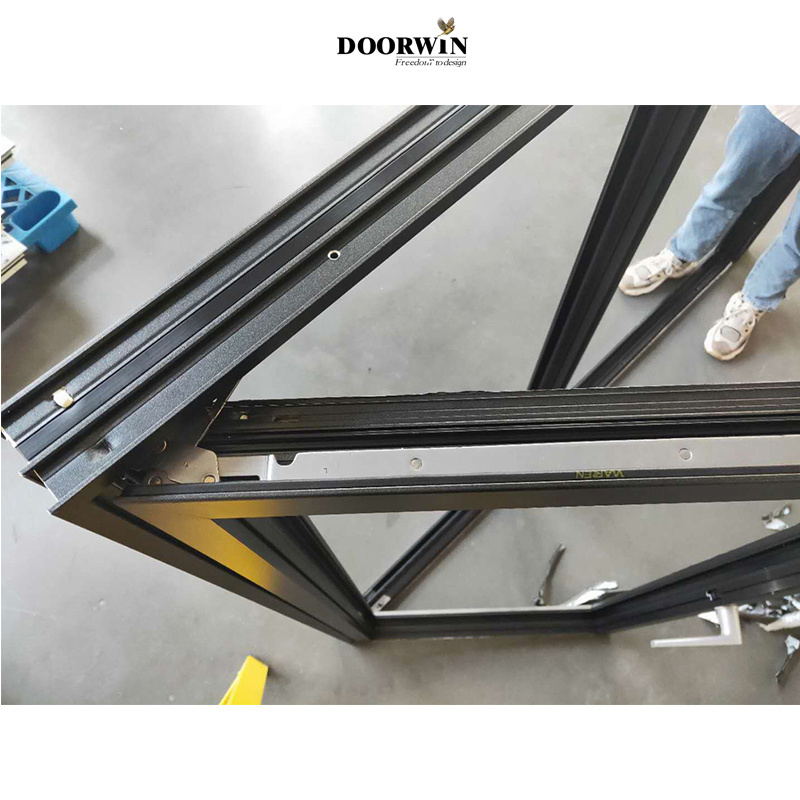 Doorwin Powder Coating Energy Efficient Windows Narrow Frame Double Tempered Glass Aluminum Casement Windows And Doors