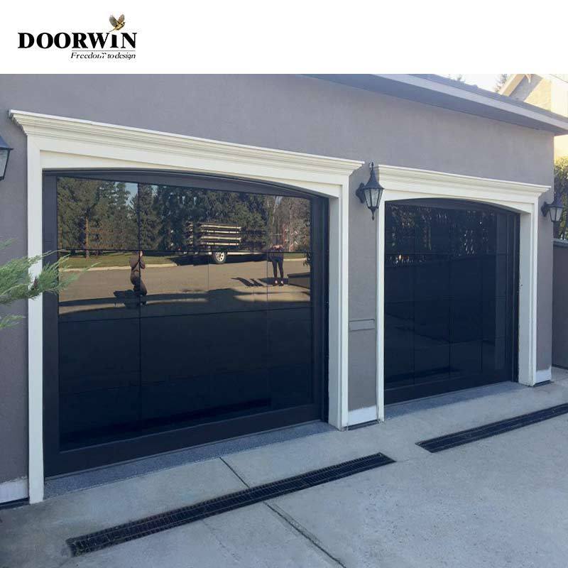 Wind Resistant And Warm Tempered Aluminum Anti-Theft Glass Automatic Garage Door