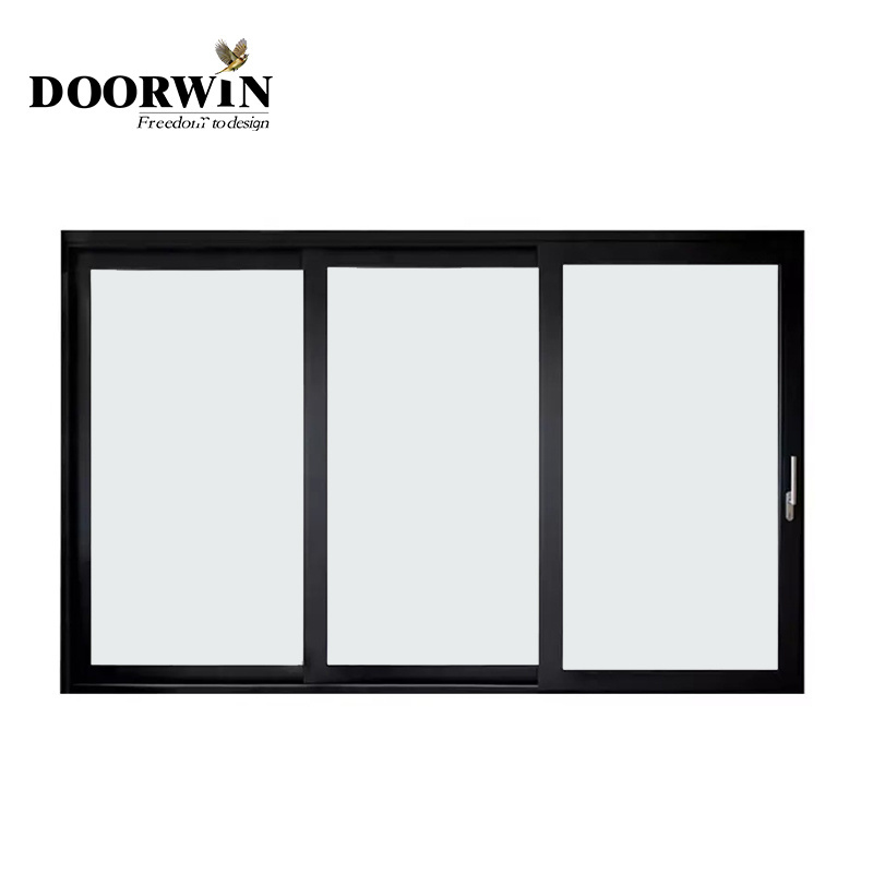 Doorwin NFRC Certificate Thermal Break Aluminium Outside Slider Metal Safety Double Glazed Patio Sliding Door Lift Sliding Door