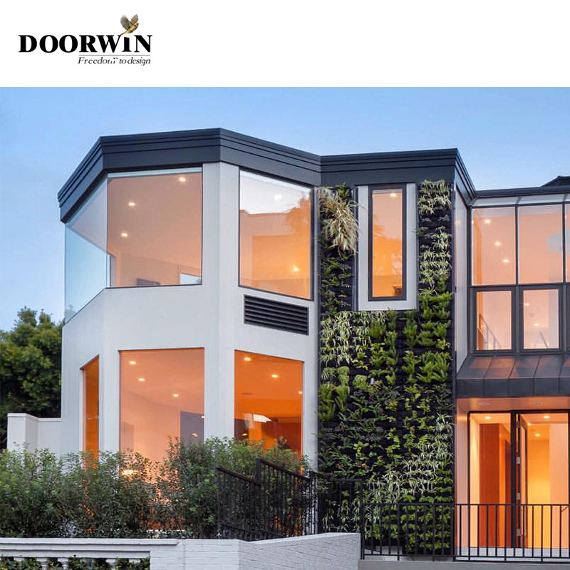 Doorwin NFRC factory direct sale customized energy efficient house window design wood garden balcony bay window