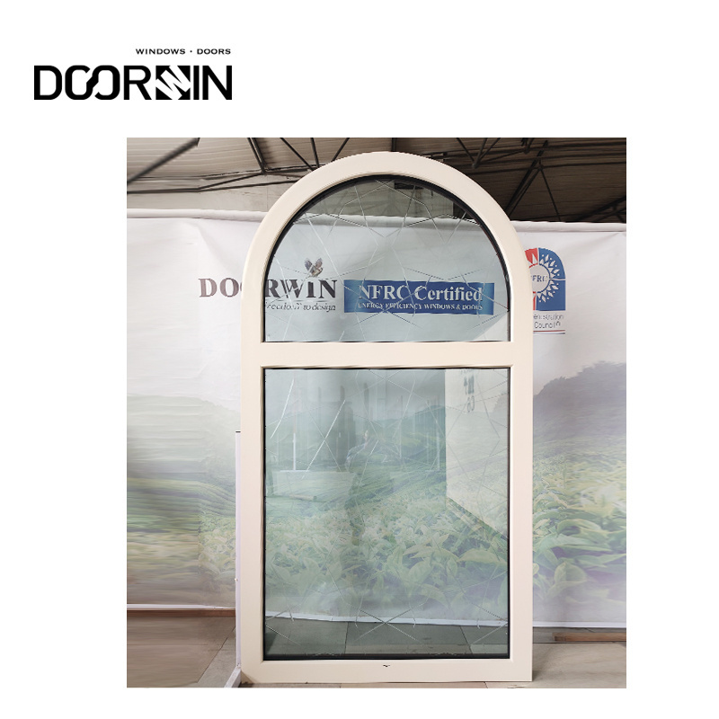 Modern Custom Arch Top Large Metal Aluminum Wooden Swing Large Window Arch Shaped Windows