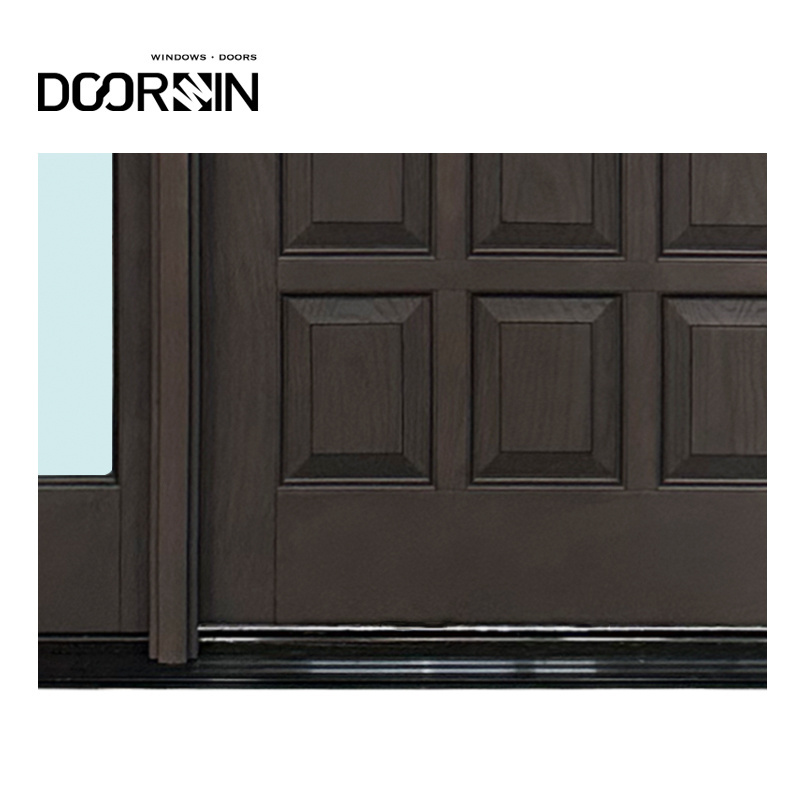 Modern Villa Exterior Oversized Hinged Entry Door With Wood Frame