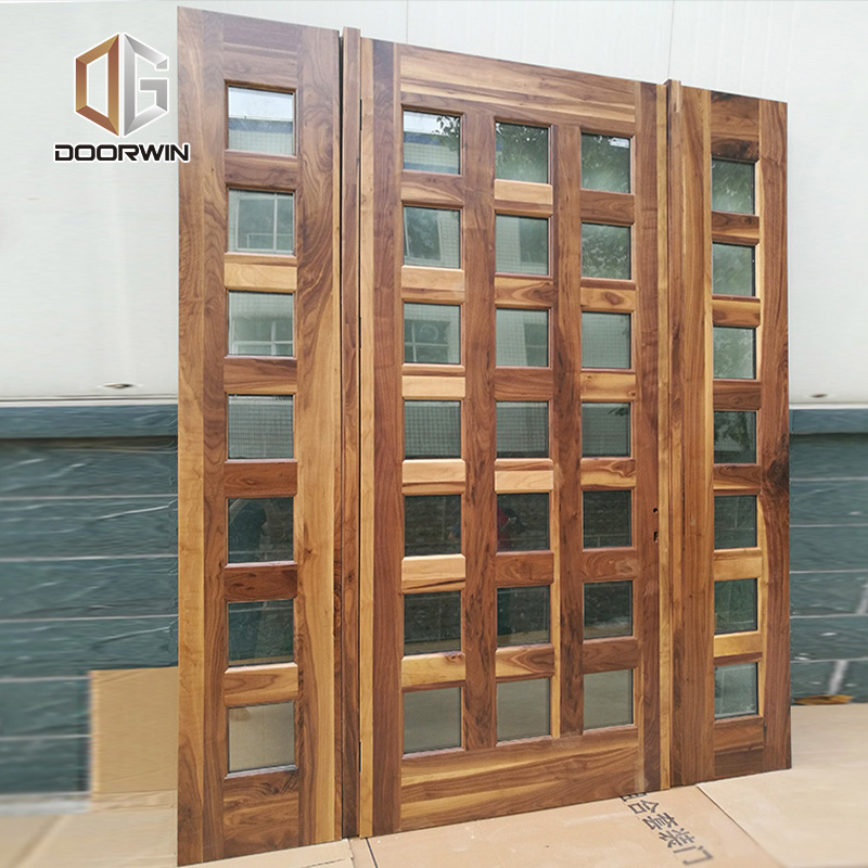 Doorwin exterior security front wood door for home and office and American style custom colours exterior entry door