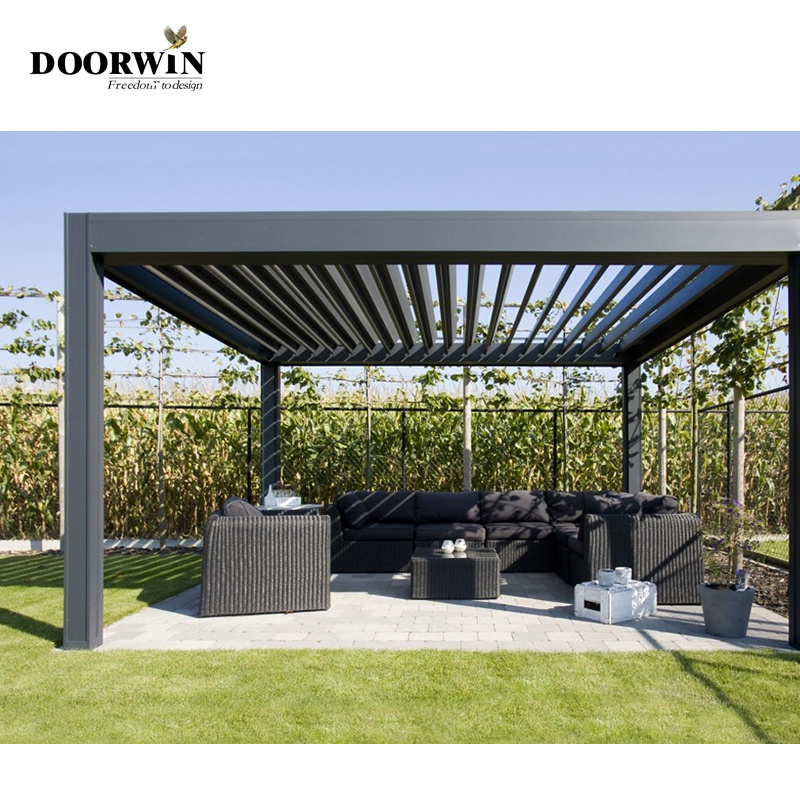 Automatic shutter roof retractable, sliding outdoor waterproof aluminum pergola