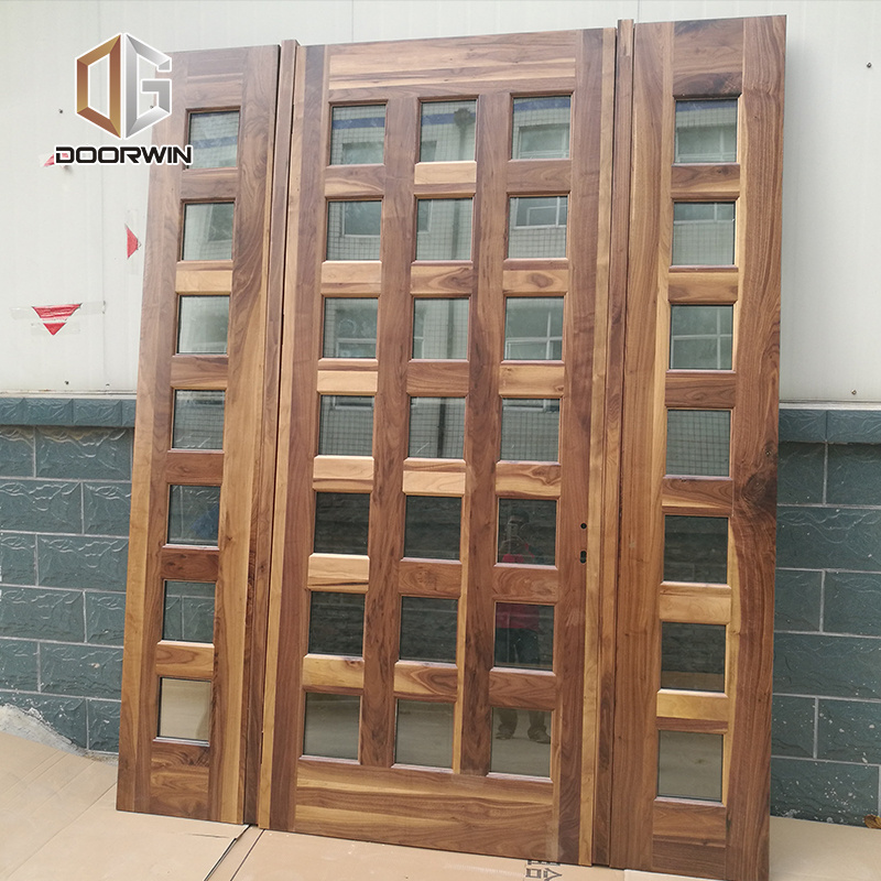 Doorwin exterior security front wood door for home and office and American style custom colours exterior entry door