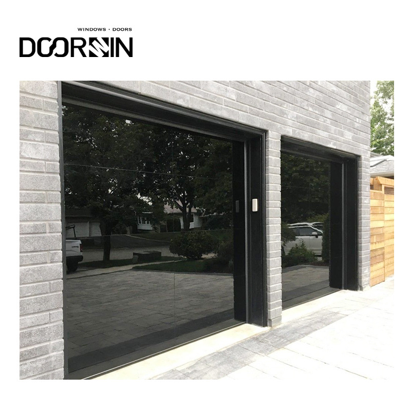 Wind Resistant And Warm Tempered Aluminum Anti-Theft Glass Automatic Garage Door