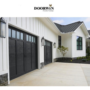 Customized 12X7 Modern Style Car Garage Doors Aluminum Alloy Steel Foam Pedestrian Door Color Glass Rolling Open Style Finished