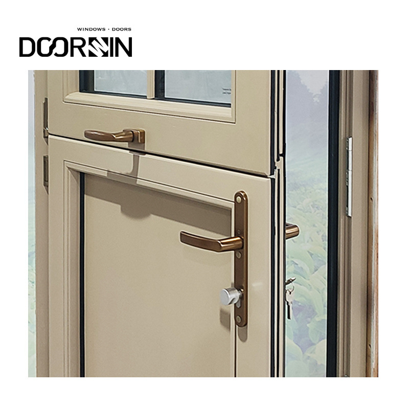 Doorwin Hot Sale Interior Wood Door Solid Wood Design Double Glazed With Low-E Dutch Door Made Of Walnut For Bedroom