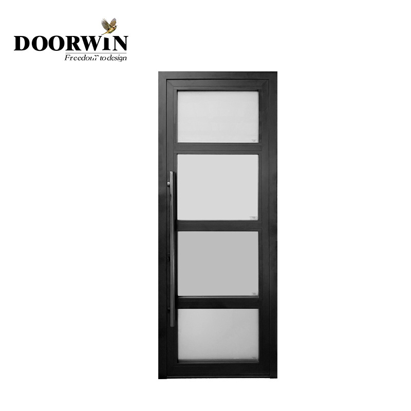 Doorwin Top Supplier Factory Directly Thermal Break Low-E Modern Front Entrance Door Powder Coated Hinged Doors