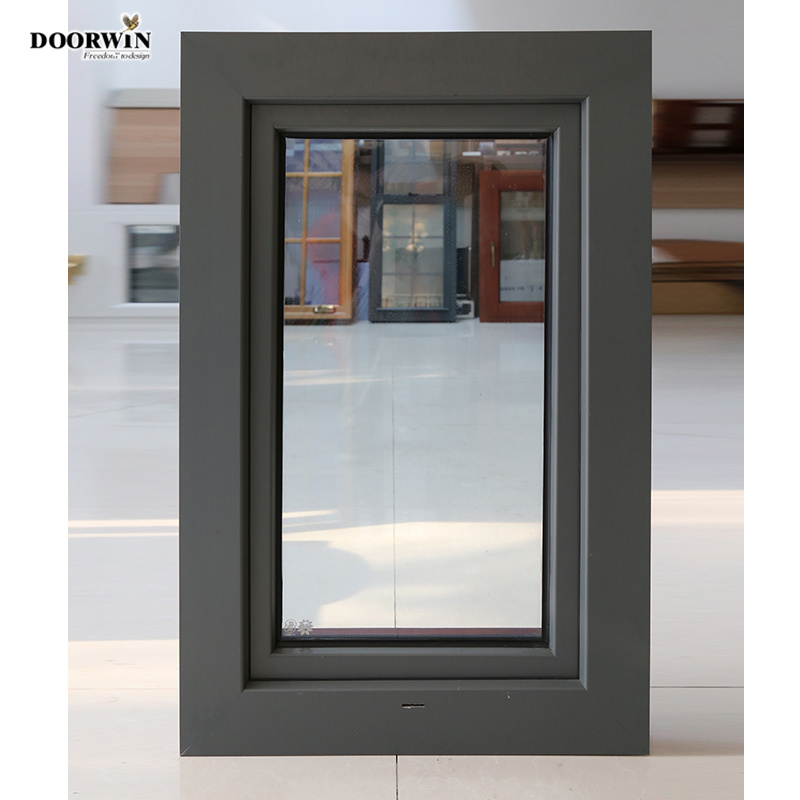 Small Bathroom Window Side Hinged Security Bars Aluminium Double Glass Casement Window Wood Tilt & Turn Window