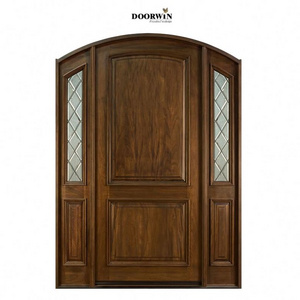 Factory direct selling contemporary front doors with side panels buy door sidelights arched entry flat exterior door