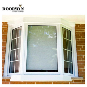 Doorwin NFRC factory direct sale customized energy efficient house window design wood garden balcony bay window