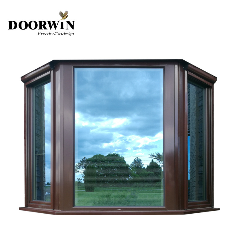 Doorwin Texas hot sale wooden window design aluminum wood picture house windows bay window for sale