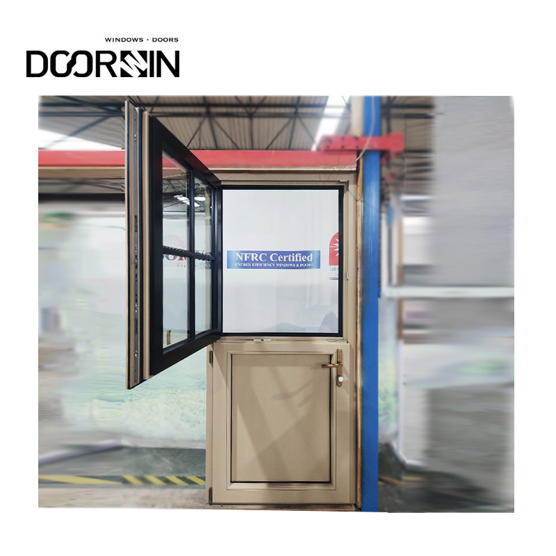 Doorwin Hot Sale Interior Wood Door Solid Wood Design Double Glazed With Low-E Dutch Door Made Of Walnut For Bedroom