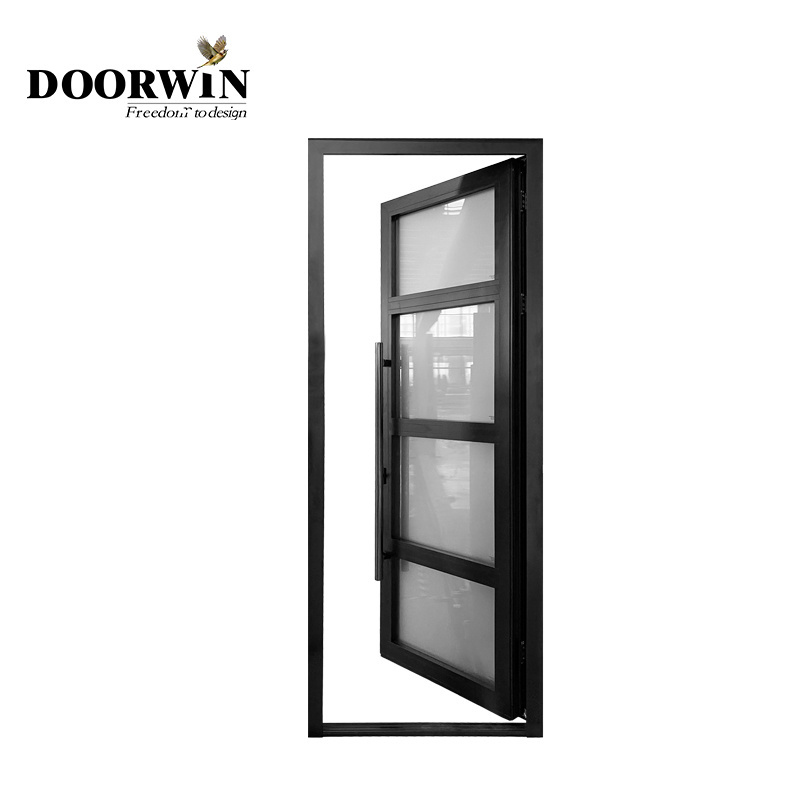 Doorwin Top Supplier Factory Directly Thermal Break Low-E Modern Front Entrance Door Powder Coated Hinged Doors