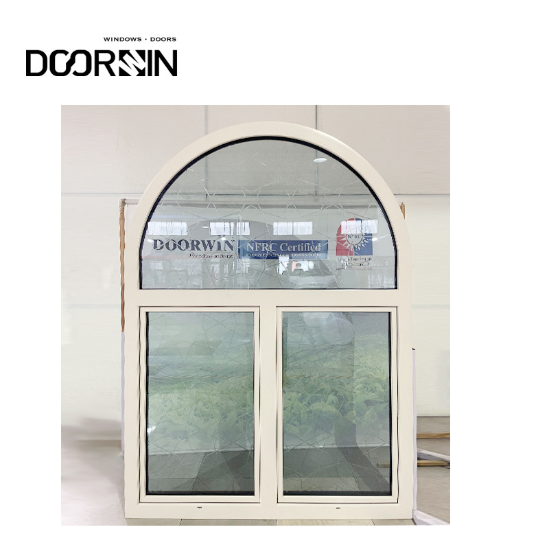 Modern Custom Arch Top Large Metal Aluminum Wooden Swing Large Window Arch Shaped Windows