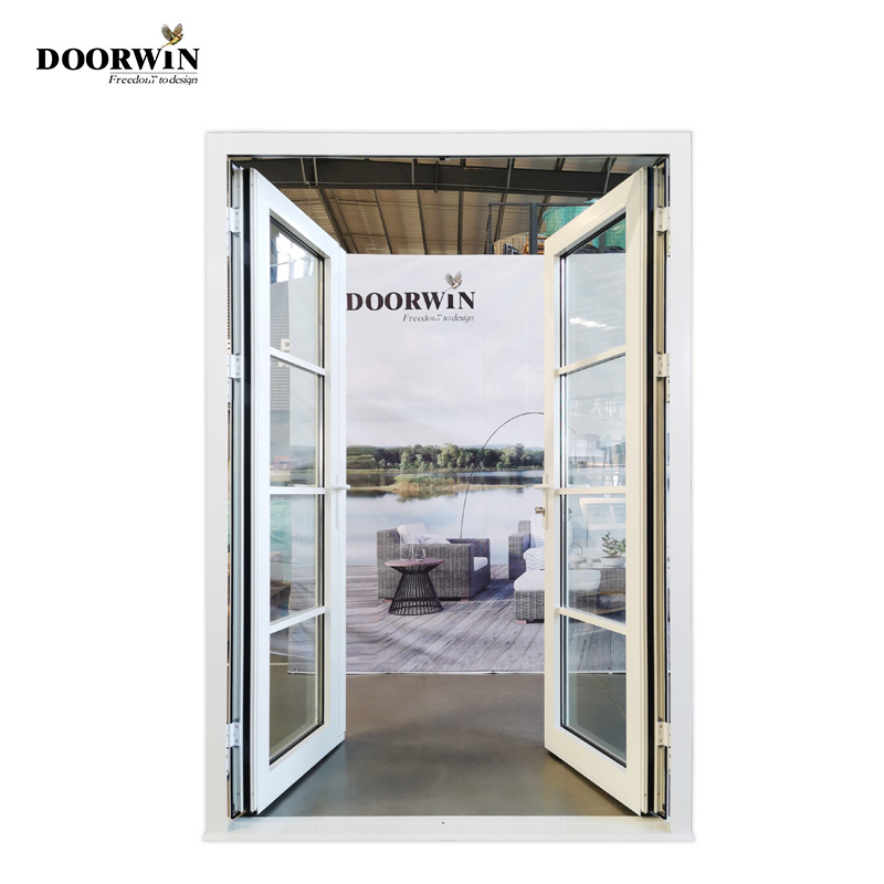 Aluminum Exterior French Door Double Glazed Glass Front Doors