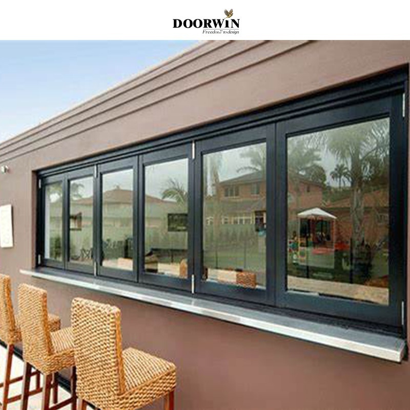 Aluminium windows supplier horizontal bi-folding windows european style bi-folding windows