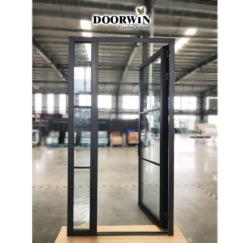 Doorwin Australia Standard Double Glass Aluminium Hinged Door Half Glass Half Aluminum Residential Panel Casement Door