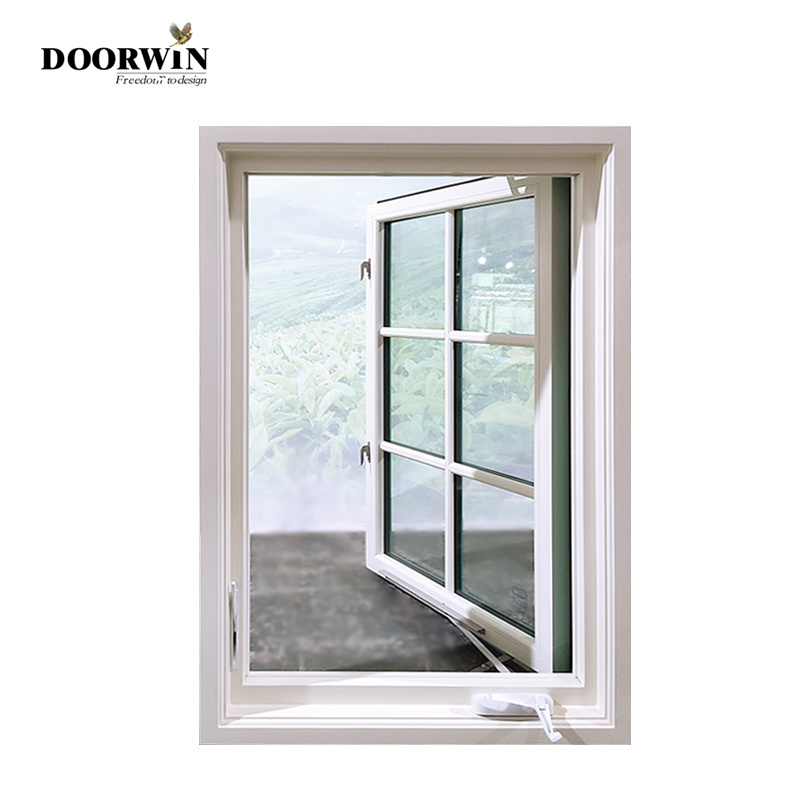 Verified Pro Doorwin American simple design impact resistant aluminium clad wood windows crank open casement windows