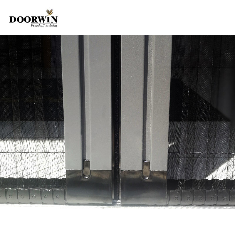 discount price pleating folding insect window screen high quality aluminum barrier-free folding insect screen