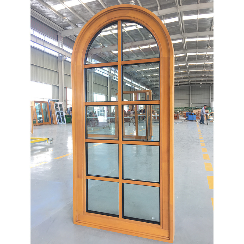 Best Quality Wooden arched windows for sale new picture  construction specialty shapes solid wood window