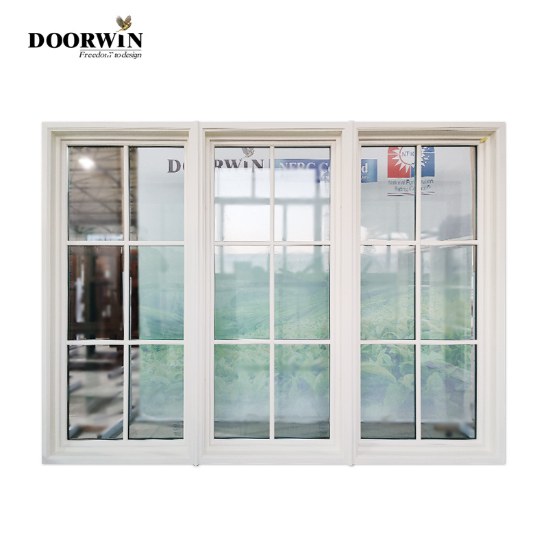 Verified Pro Doorwin American simple design impact resistant aluminium clad wood windows crank open casement windows