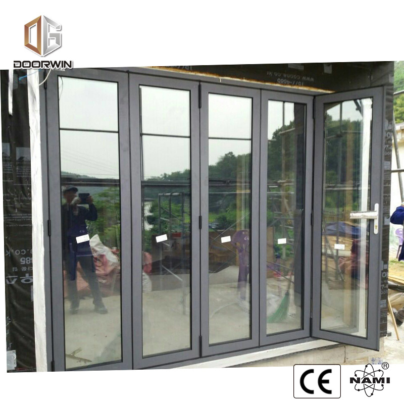 Factory Price Wholesale Room Dividers Parts Partition Curtain Wall Bi-folding Door bi fold Glass Patio Door