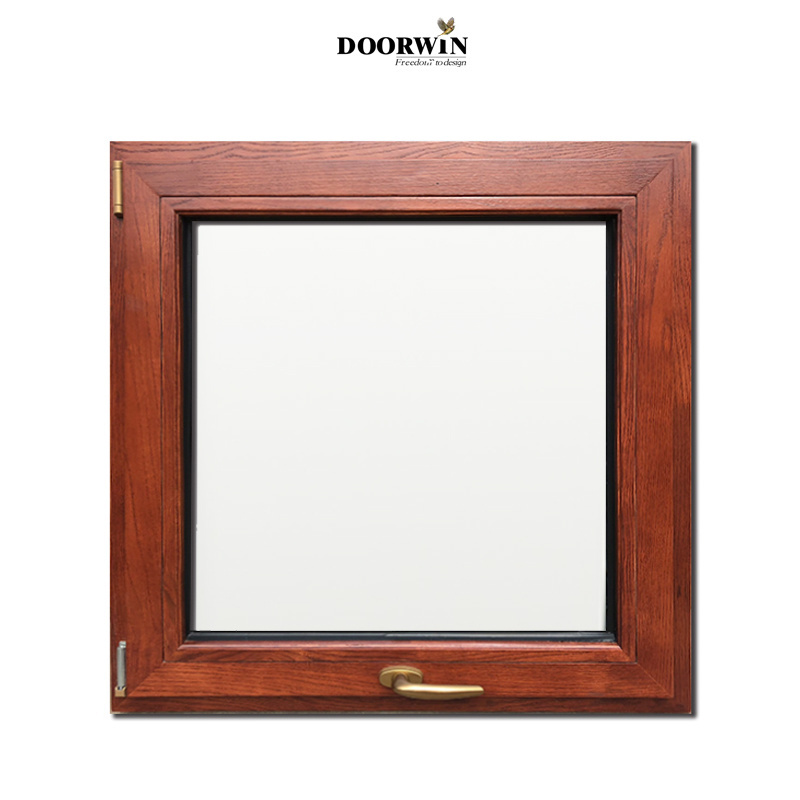 Doorwin China Factory direct best price swing Full casement opening wood cladding aluminium louver Air ventilation manual window