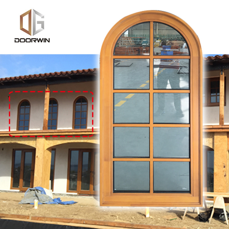 Best Quality Wooden arched windows for sale new picture  construction specialty shapes solid wood window