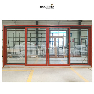 Doorwin Door Supplier Energy Efficient Double Tempered Glass Multi Slide Patio Door Aluminum Exterior Sliding Door