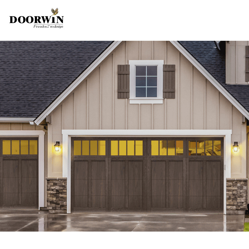 Automatic Brown Color Vertical Tilt Up Bifold Garage Door