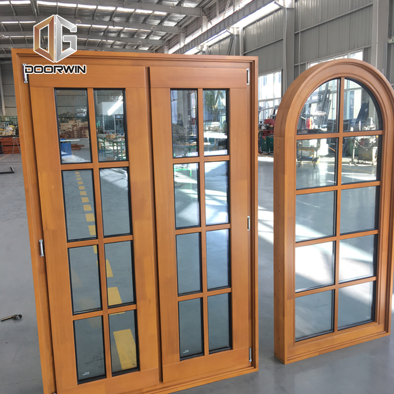 Best Quality Wooden arched windows for sale new picture  construction specialty shapes solid wood window