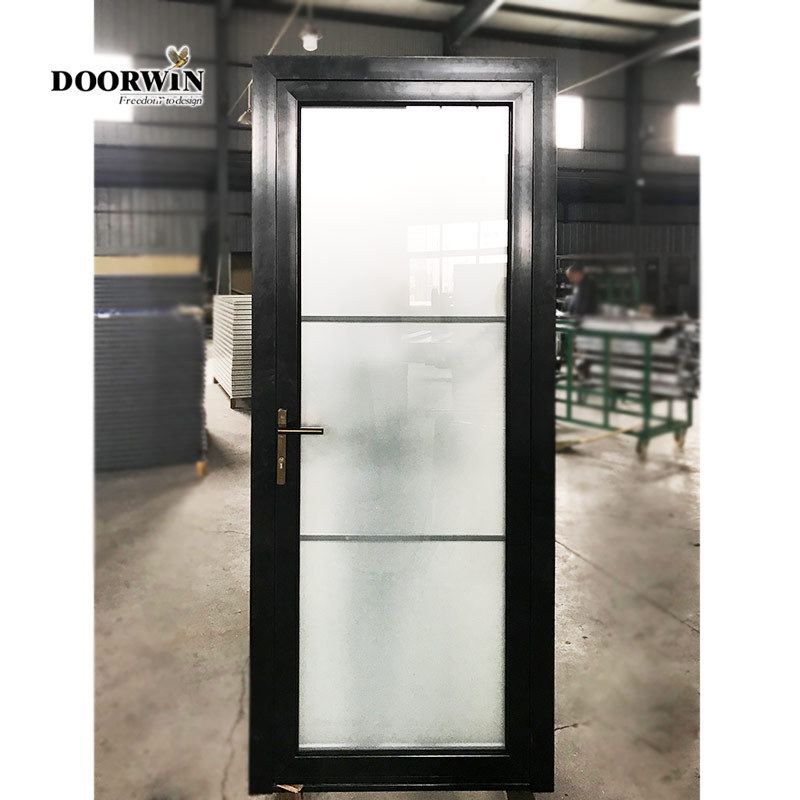 Commercial Sound proof Thermal Break Aluminium Floor Hinge Glass Door Double Glazed Front Entrance Door for depot & home