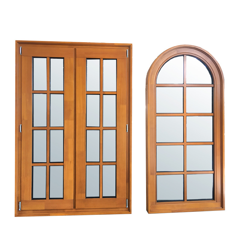 Best Quality Wooden arched windows for sale new picture  construction specialty shapes solid wood window