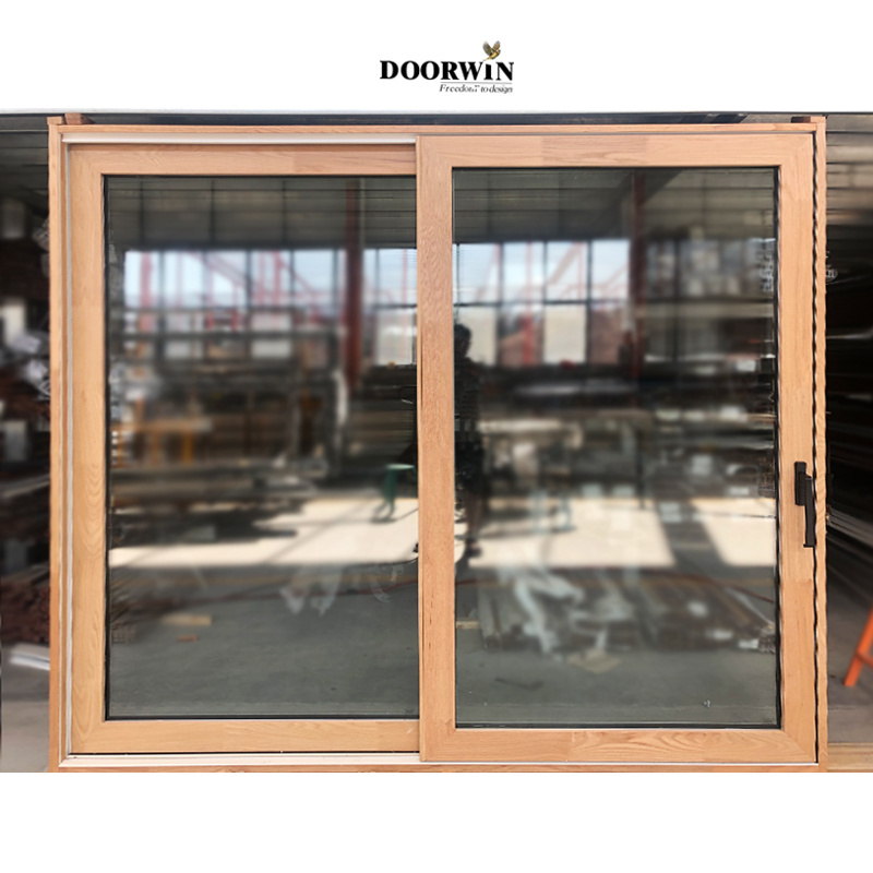 Doorwin Wholesale American Standard Glass Patio Doors Oak Wooden Heavy-duty Commercial Wood Lift & Slide Door