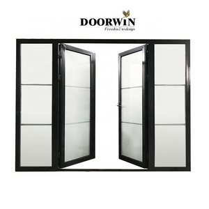 Doorwin 10 Year Warranty Energy Efficient High-End Custom Fitted French Doors Villa House Glass Door Casement Door