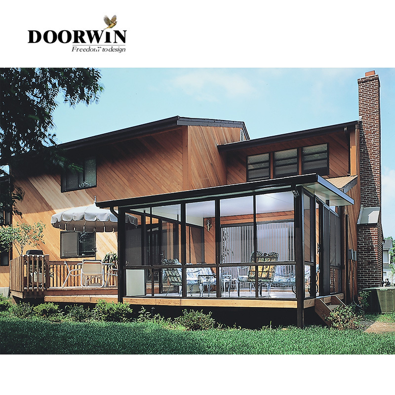 Low-E prefabricated glass house cabins and garden rooms products aluminium cabins and garden room house Doorwin glass sunroom