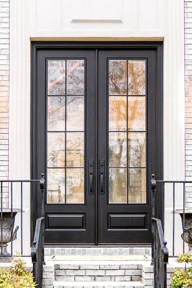 Aluminum security exterior and interior french doors