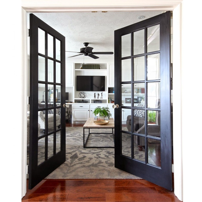 Aluminum security exterior and interior french doors