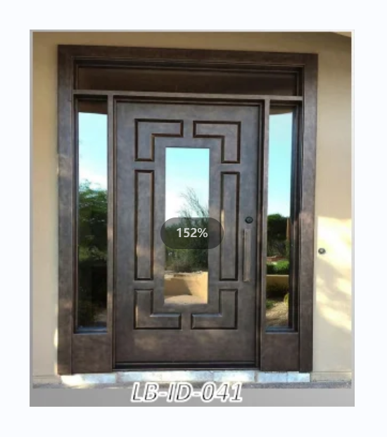 Wholesale Security Exterior Iron Entry Swing Professional Modern Wrought used Commercial Steel Doors with Glass