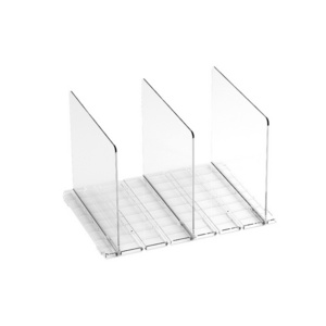 Purse Organizer for Closet Clear Frosted Plastic Shelf Dividers with Slots Handbag Organizer