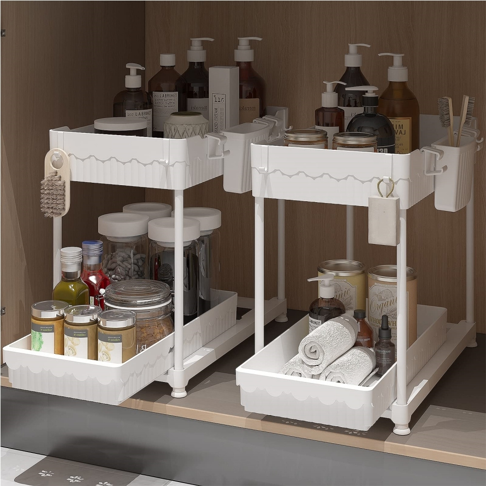 Under Sink Organizers and Storage Multi-Use Under Kitchen Cabinet Storage Shelf