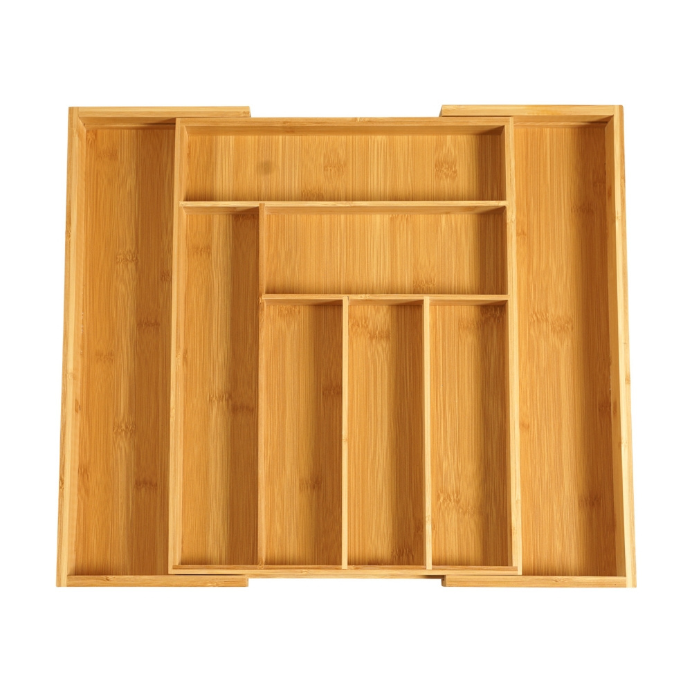 Bamboo Expandable Drawer Organizer for Utensils Holder Wood Drawer Dividers Organizer for Silverware