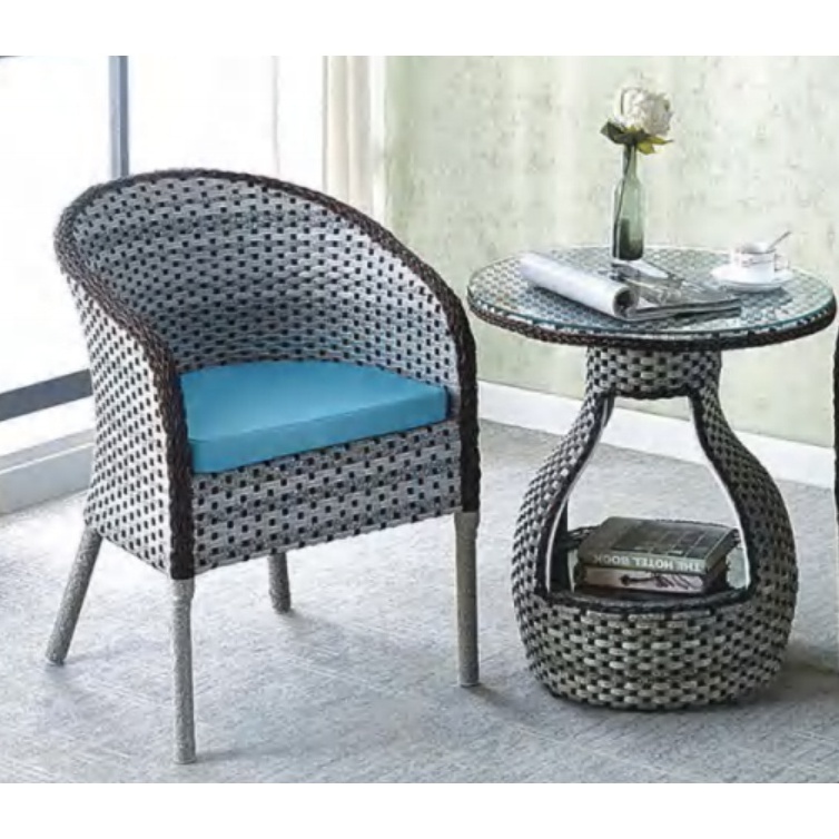 4 seater classic style rattan wicker dining table and chair outdoor rattan garden set